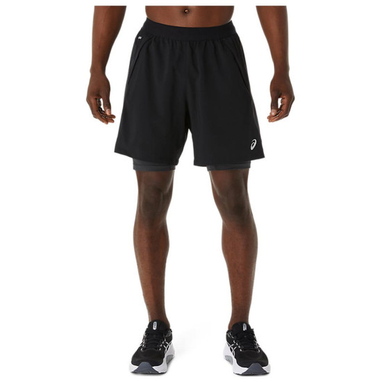 Asics Ανδρικό σορτς Road 2 in 1 7'' Shorts Asics Ανδρικό σορτς Road 2 in 1 7'' Shorts